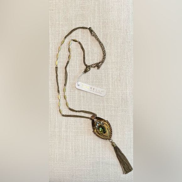 SORRELLI ANTIQUE BRASS STATEMENT NECKLACE - Picture 3 of 16